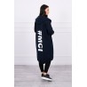 Cardigan lung bleumarin MCI din bumbac