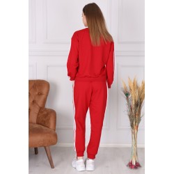 Trening dama Sport & Fit, marimi mari, rosu, bumbac