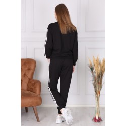 Trening dama Sport & Fit, marimi mari,negru, bumbac