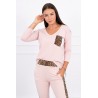 Trening Kessy de dama, bumbac,roz, animal print
