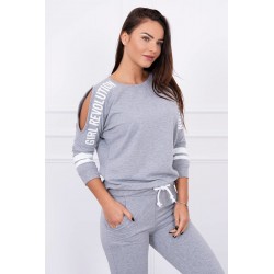Trening Revolution de dama, bumbac,gri