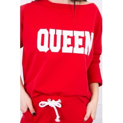 Trening dama Queen, rosu, bumbac