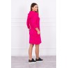 Rochie sport tip hanorac, roz cu gluga, bumbac