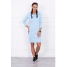Rochie sport tip hanorac, albastra deschis, bumbac