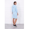 Rochie sport tip hanorac, albastra deschis, bumbac
