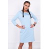 Rochie sport tip hanorac, albastra deschis, bumbac