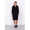 Rochie sport tip hanorac, neagra, bumbac