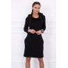 Rochie sport tip hanorac, neagra, bumbac