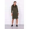 Rochie sport tip hanorac, kaki, bumbac