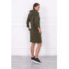 Rochie sport tip hanorac, kaki, bumbac