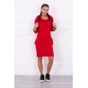 Rochie sport tip hanorac, rosie, bumbac