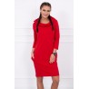Rochie sport tip hanorac, rosie, bumbac