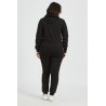 Trening dama Black Cotton , negru, marimi mari, bumbac, animal print