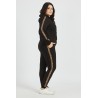 Trening dama Black Cotton , negru, marimi mari, bumbac, animal print