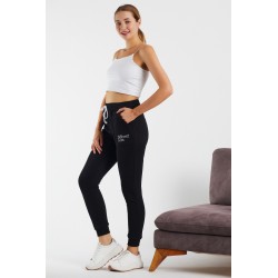 Pantaloni trening toamna-iarna, bumbac,negri