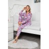 Pijama Lux 100% bumbac, imprimeu floral