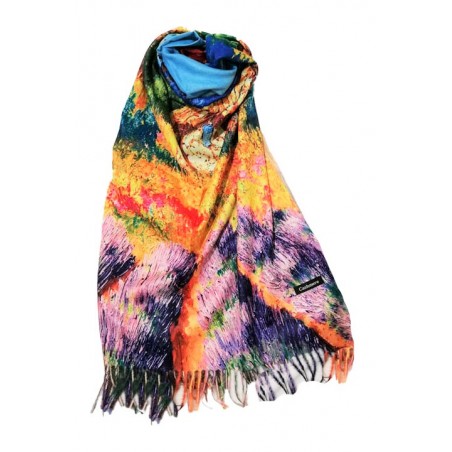 Esarfa casmir cu print floral