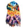 Esarfa casmir cu print floral