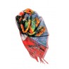 Esarfa casmir cu print floral, floarea soarelui