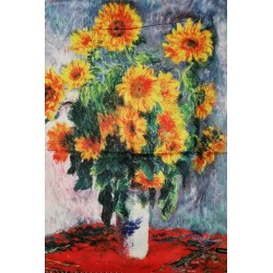 Esarfa casmir cu print floral, floarea soarelui