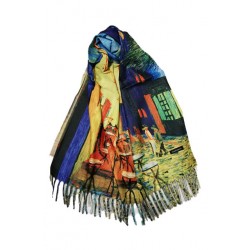 Esarfa casmir pictura Cameleonia, Van Gogh