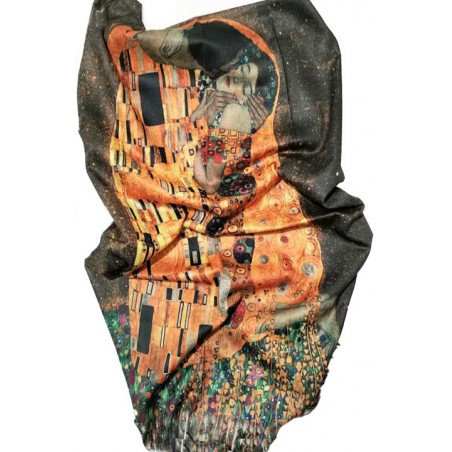 Esarfa casmir pictura "Sarutul" de Klimt