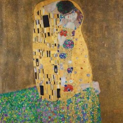 Esarfa casmir pictura "Sarutul" de Klimt