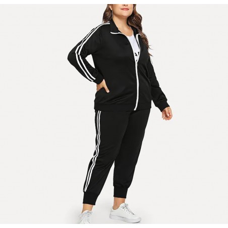Trening Fit One,negru, bumbac, marimi mari