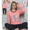 Pijama dama, bumbac, model cu ursuleti