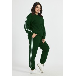 Trening verde dama Sport & Fit, marimi mari,bumbac