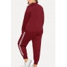 Trening dama Sport & Fit, marimi mari,visiniu, bumbac