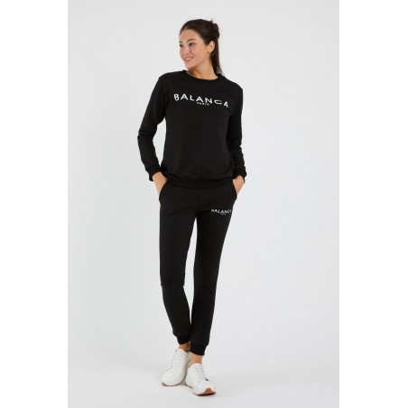 Trening negru dama, bumbac Trening negru dama, bumbac