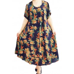 Rochie vaporoasa Plus Size din bumbac