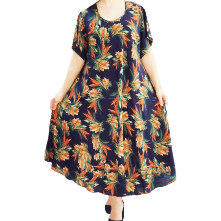 Rochie vaporoasa Plus Size din bumbac
