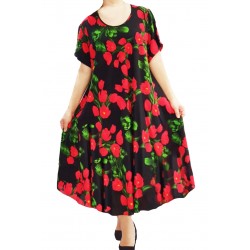 Rochie vaporoasa Plus Size din bumbac