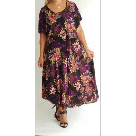 Rochie vaporoasa Plus Size din bumbac