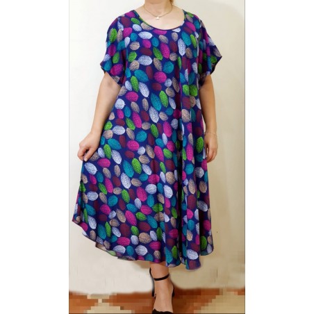 Rochie vaporoasa Plus Size din bumbac