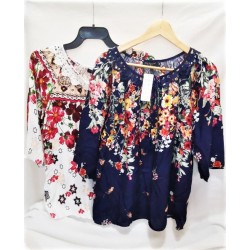 Bluza cu imprimeu floral tip ie