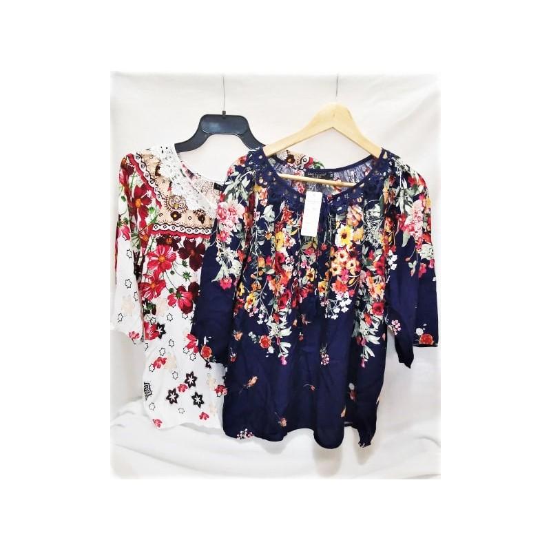 Bluza cu imprimeu floral tip ie