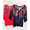 Bluza cu imprimeu floral tip ie