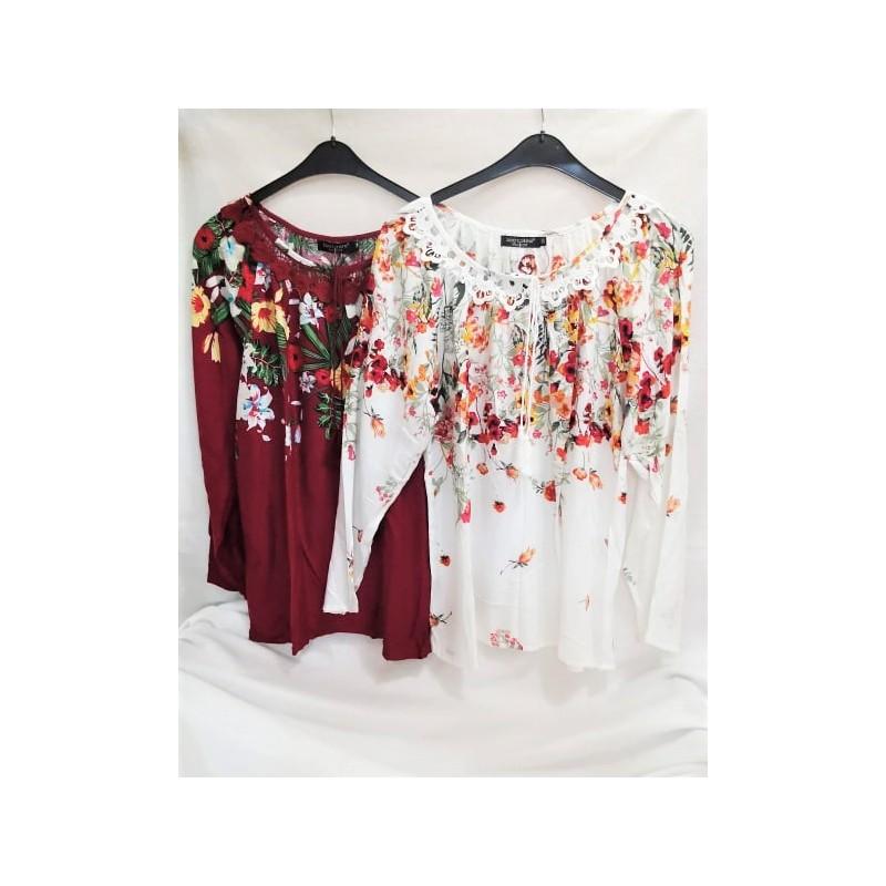 Bluza cu imprimeu floral tip ie