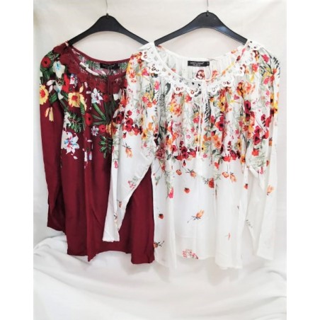 Bluza cu imprimeu floral tip ie