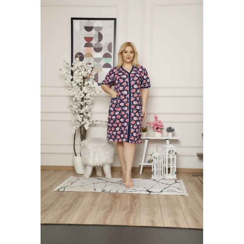 Rochie capot din 100%bumbac marimi mari