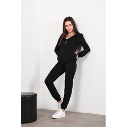 Trening Relax din bumbac negru