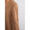 Cardigan camel lung tricotat