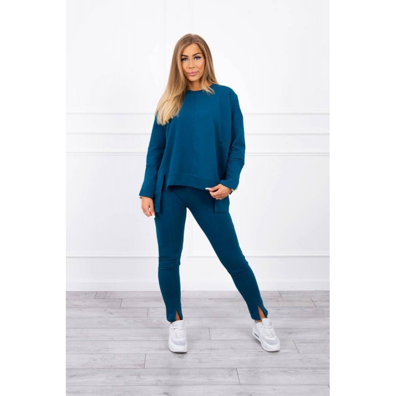 Compleul casual sport cu bluza oversize bleu