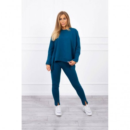Compleul casual sport cu bluza oversize bleu