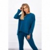 Compleul casual sport cu bluza oversize bleu