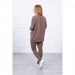 Compleul EVA Casual cu bluza oversize mocca