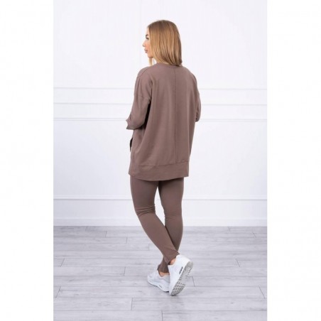 Compleul EVA Casual cu bluza oversize mocca